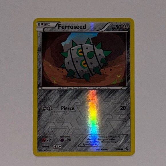 POKEMON CARD: HOLO Ferroseed #71/98 (Pokemon Emerging Powers) - Picture 1 of 2